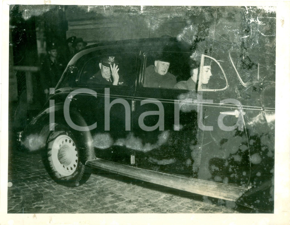 Fotografia d epoca originale 1944 PARIS Dwight EISENHOWER Joseph J. O HARE all Hotel ASTORIA Foto DANNEGGIATA 1