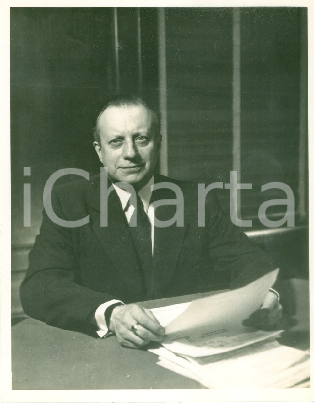 Fotografia d epoca originale 1950 ca USA Clark M. EICHELBERGER American Association for United Nations FOTO 1