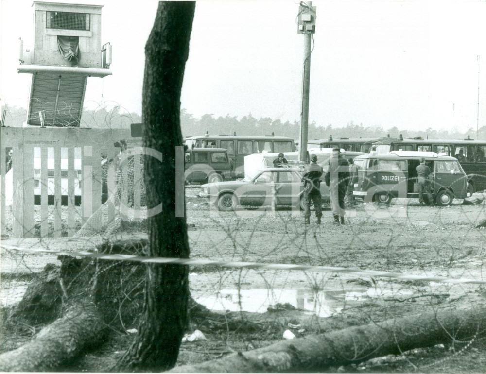 Fotografia d epoca originale 1982FRANKFURT DE Lavori di bonifica per la pista ovest dell aeroporto FOTO 1