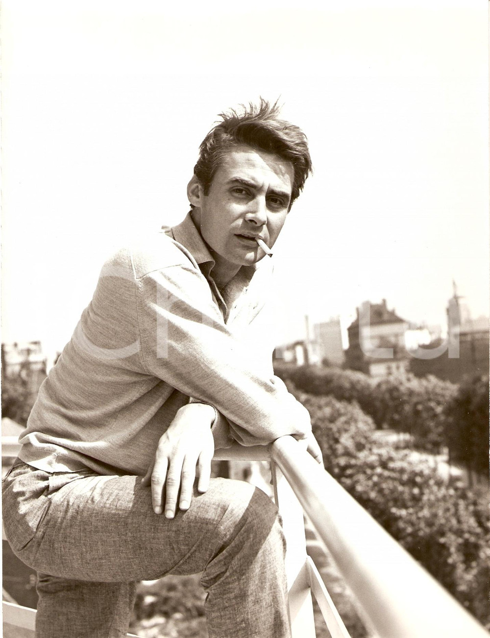 Fotografia d epoca originale 1960 ca CINEMA Attore Michel BARDINET Ritratto con sigaretta Fotografia 1