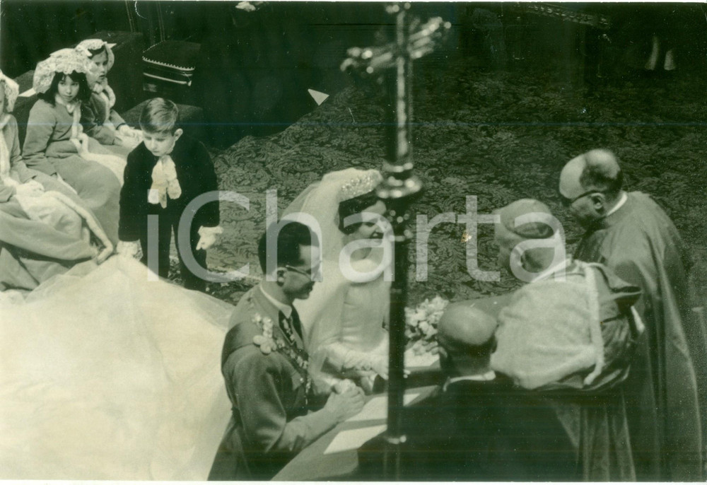 Fotografia d epoca originale 1960 BRUXELLES Matrimonio Baldovino I Fabiola del BELGIO Fotografia 1 1