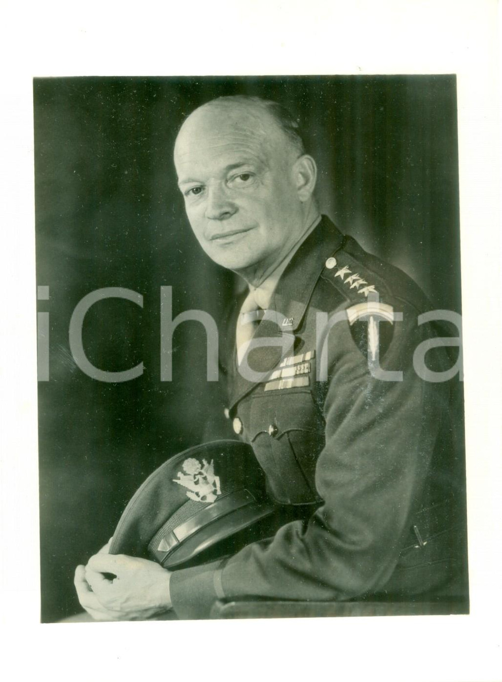 Fotografia d epoca originale 1950 ca USA Ritratto generale Dwight EISENHOWER Fotografia 1