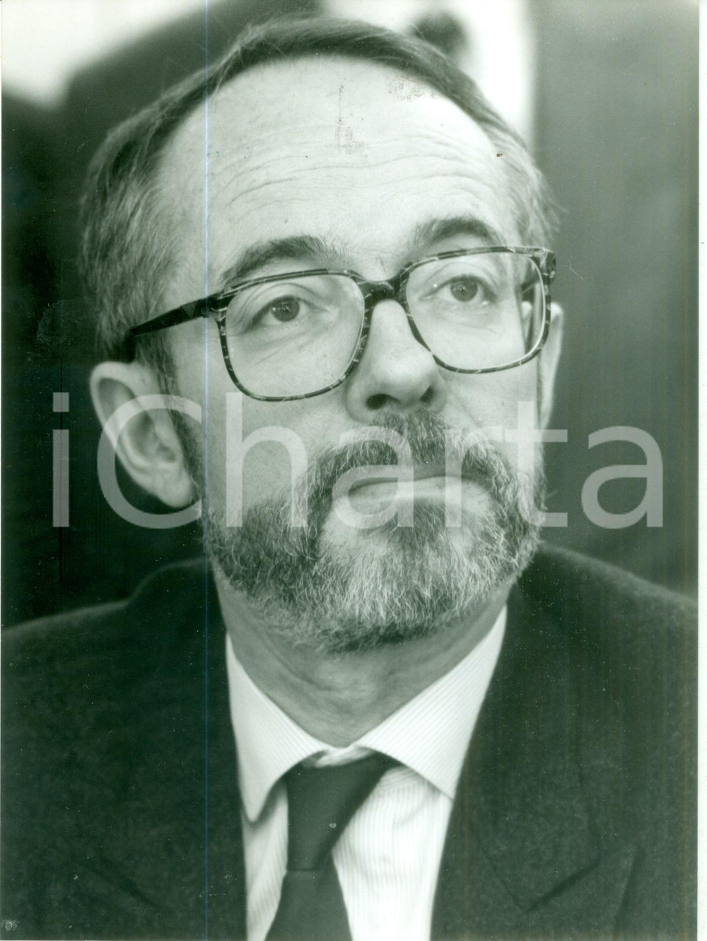 Fotografia d epoca originale 1991 PARIS Philippe MARCHAND Ministro degli Interni francese Foto 1