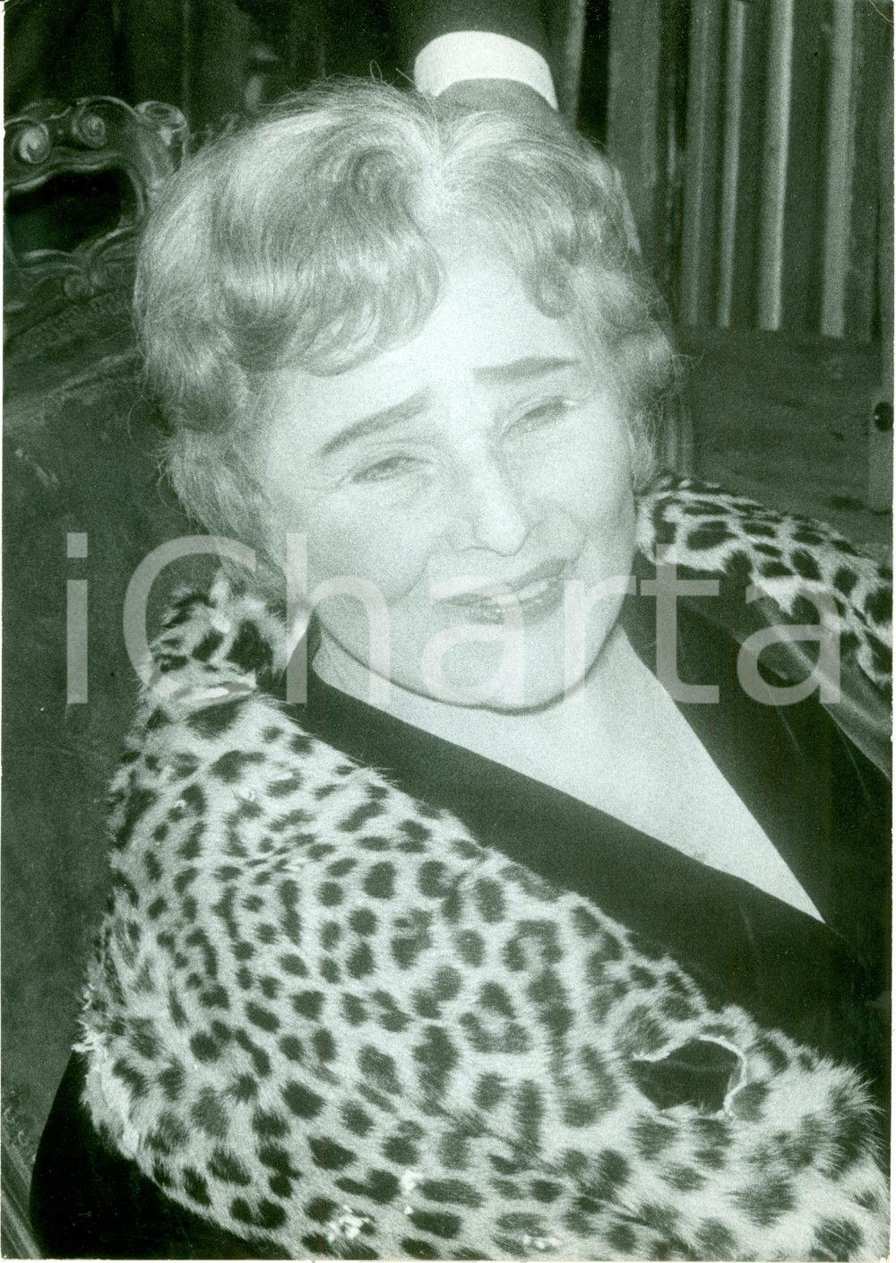 Fotografia d epoca originale 1962 PARIS Teatro Elvira POPESCU in costume di scena de LA CONTESSA Fotografia 1