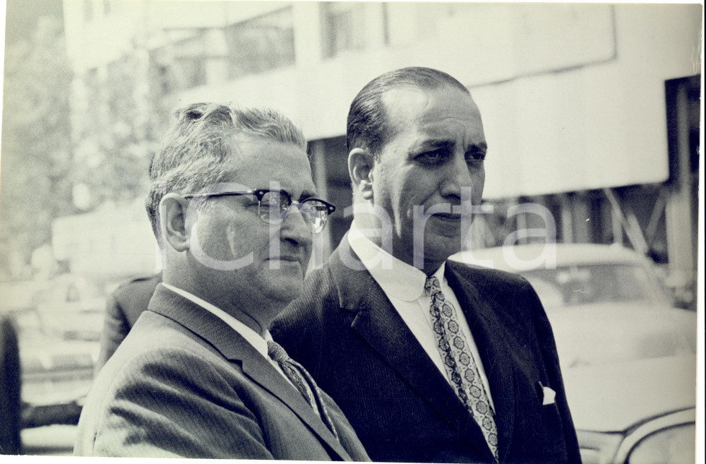 Fotografia d epoca originale 1960 MOSCOW Francis Gary POWERS father at espionage trial Photo LYNX 1