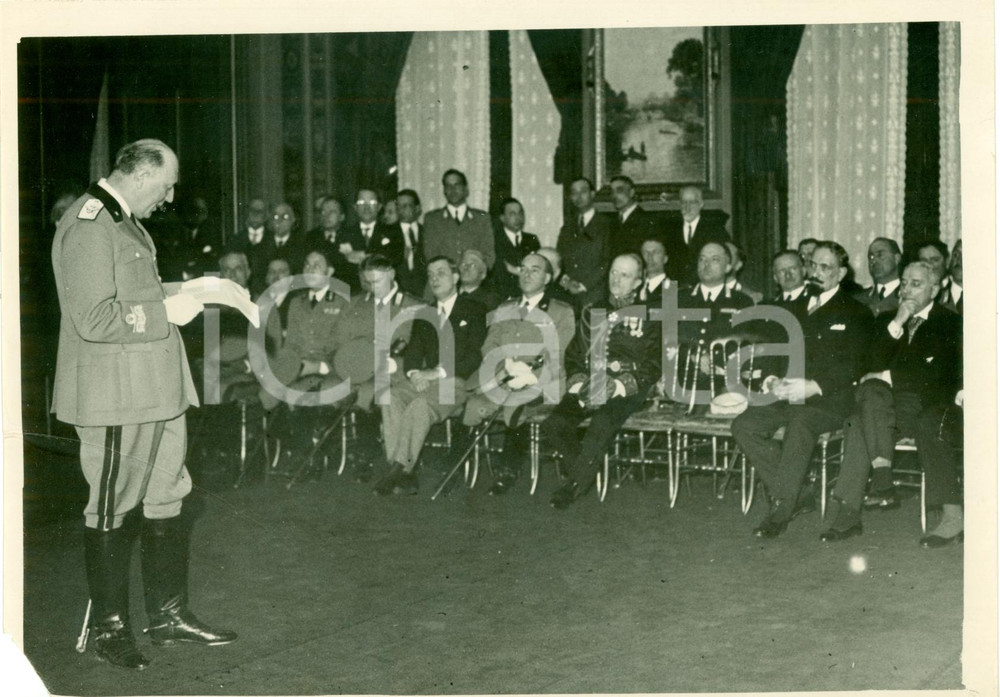 Fotografia d epoca originale 1935 PARIS Generale Sebastiano VISCONTI PRASCA comandante truppe SARRE Foto 1