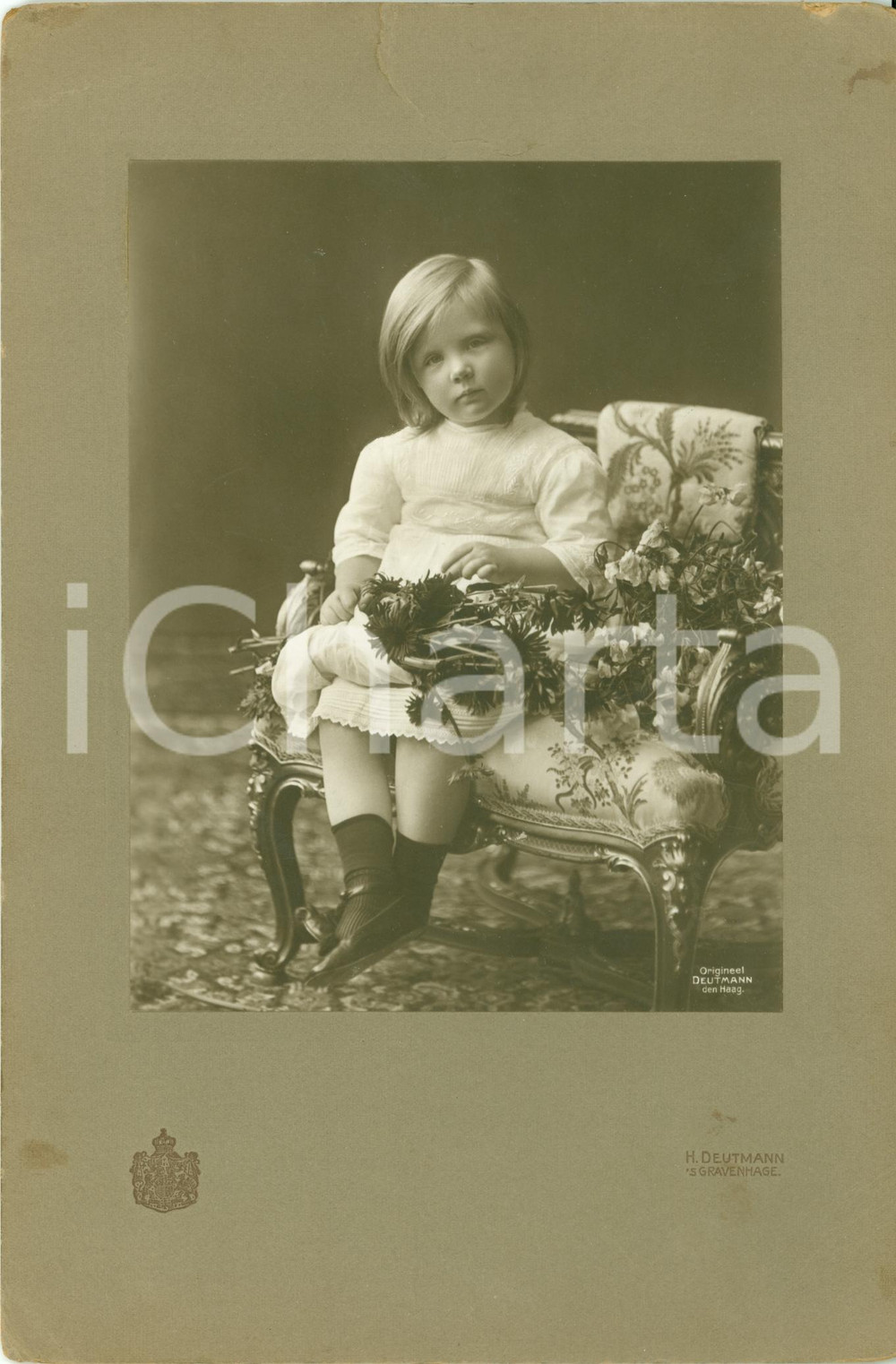 Fotografia d epoca originale 1915 ca DEN HAAG NL Principessa Giuliana dei PAESI BASSI Foto DEUTMANN 1