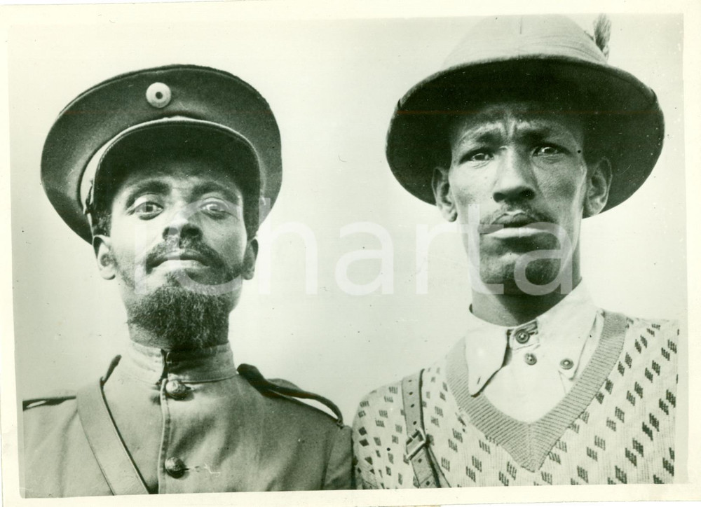 Fotografia d epoca originale 1935 OGADEN Guerra ItaloEtiopica Balambaris ALI DUR Ato BOLDE guardie frontiera 1