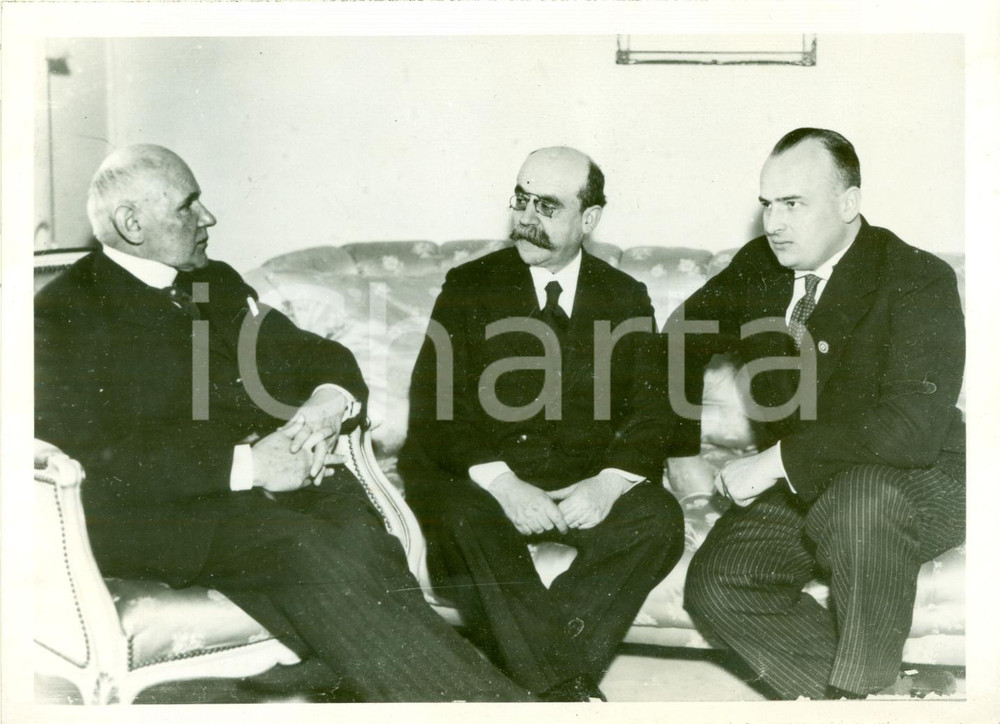 Fotografia d epoca originale 1935 BERLIN Henri Donnedieu DE VABRES Hans FRANK Crimini contro umanità FOTO 1 1