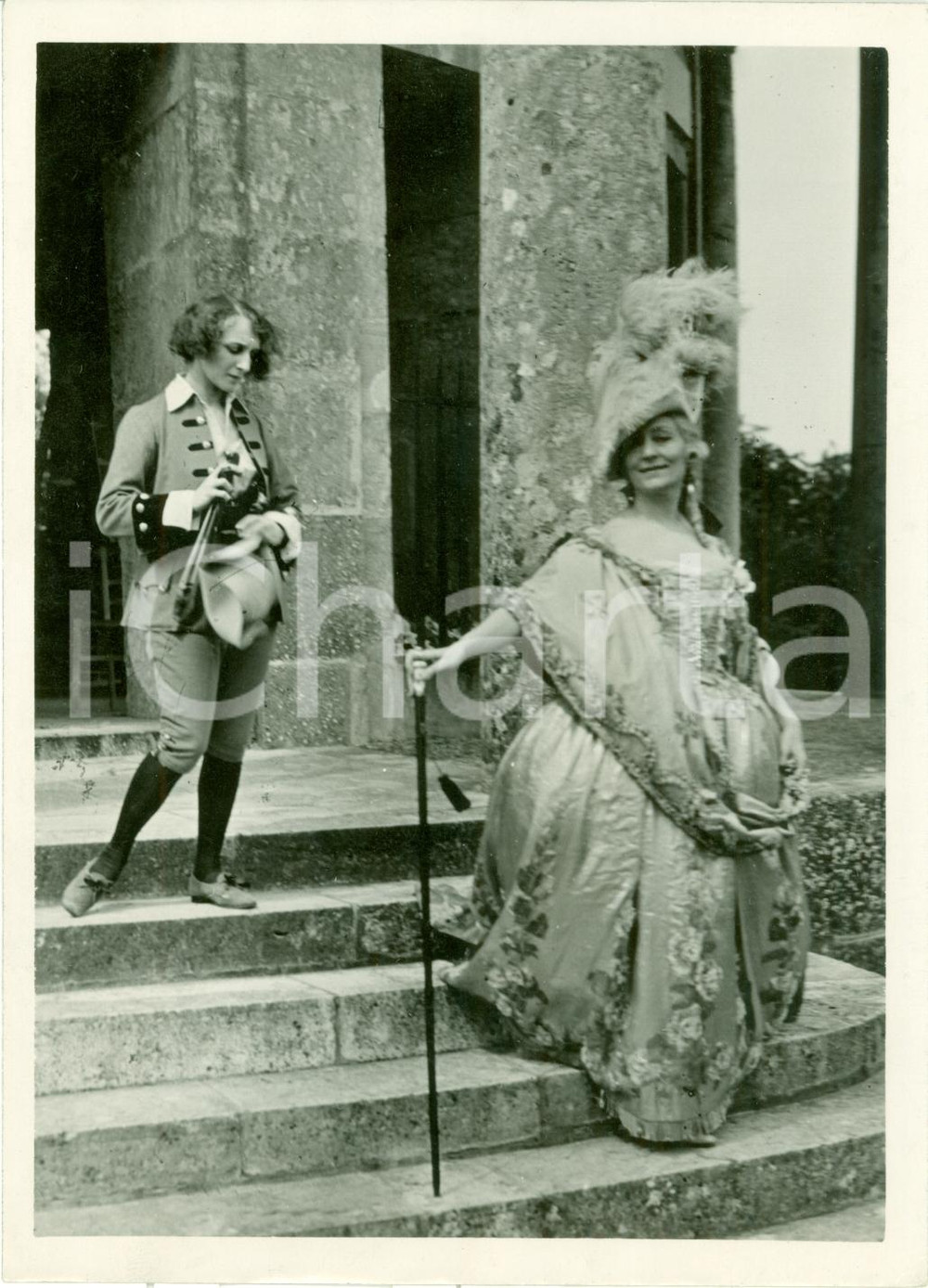 Fotografia d epoca originale 1932 AMBOISE CÃ©cile SOREL Berthe BOVY Mariage de FIGARO ChÃ¢teau CHANTELOUP Foto 1