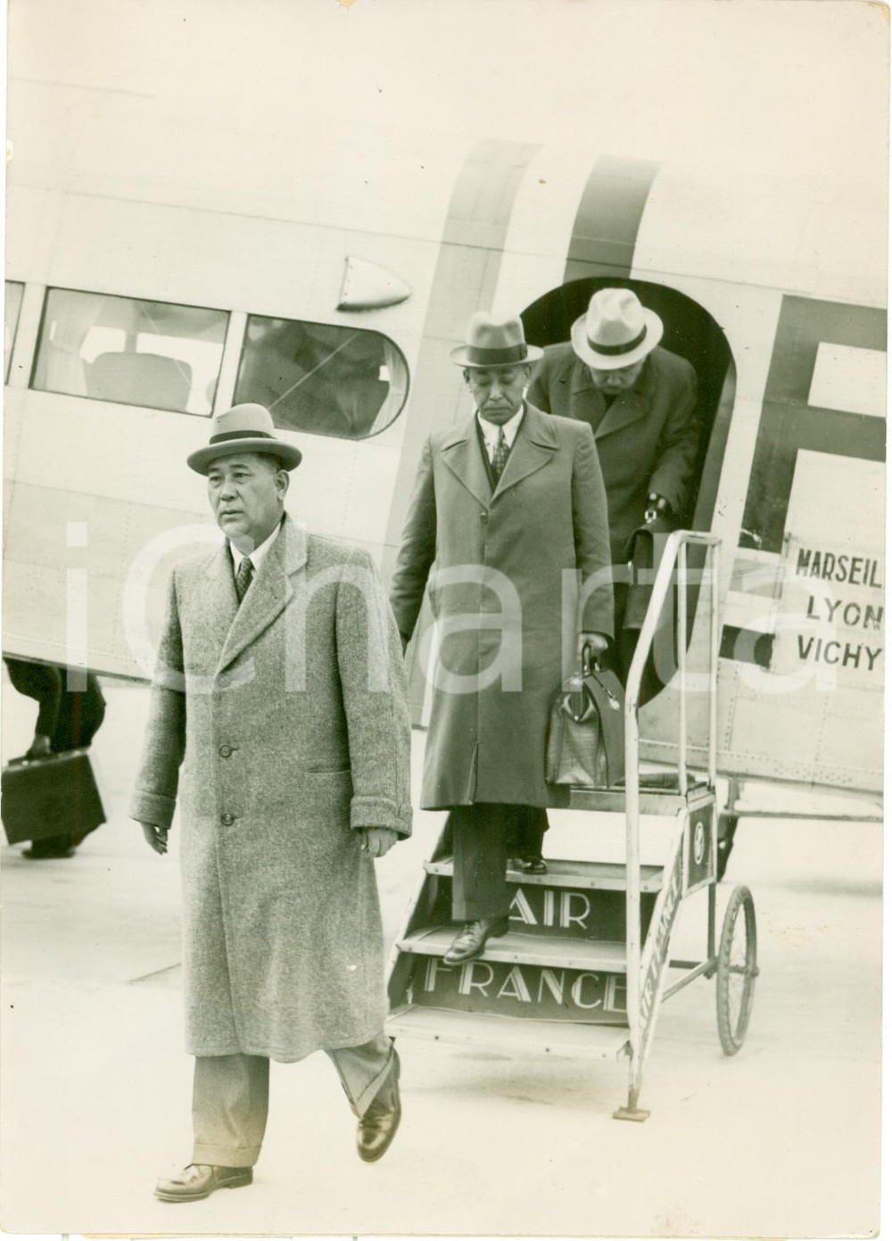 Fotografia d epoca originale 1942 VICHY F WWII Ammiragli Kichisaburo NOMURA Hiroaki ABE Patto Tripartito 1