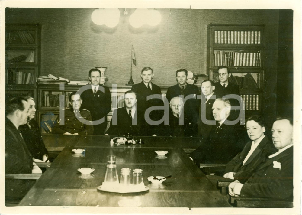 Fotografia d epoca originale 1940 BERLIN Reichskommissar Josef TERBOVEN con industriali norvegese FOTOGRAFIA 1