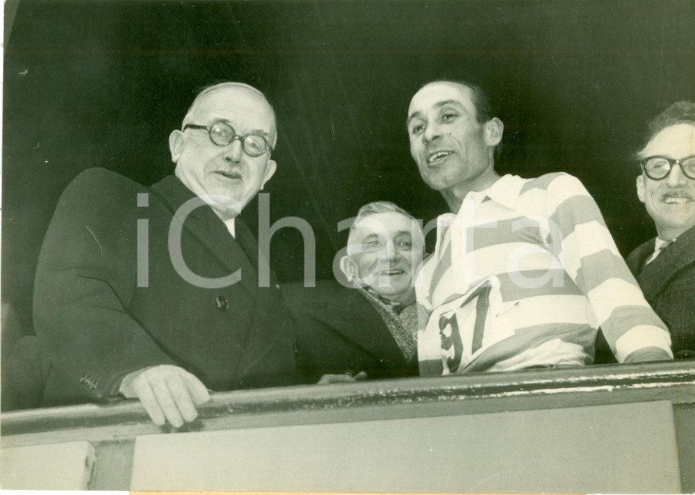 Fotografia d epoca originale 1949 SAINTCLOUD Vincent AURIOL con Raphael PUJAZON Cross National FOTOGRAFIA 1