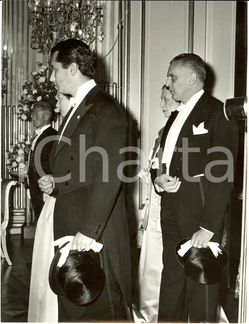 Fotografia d epoca originale 1959 BRUXELLES Fabrizio RUFFO e Josephine di LUSSEMBURGO Foto NOZZE REALI 1