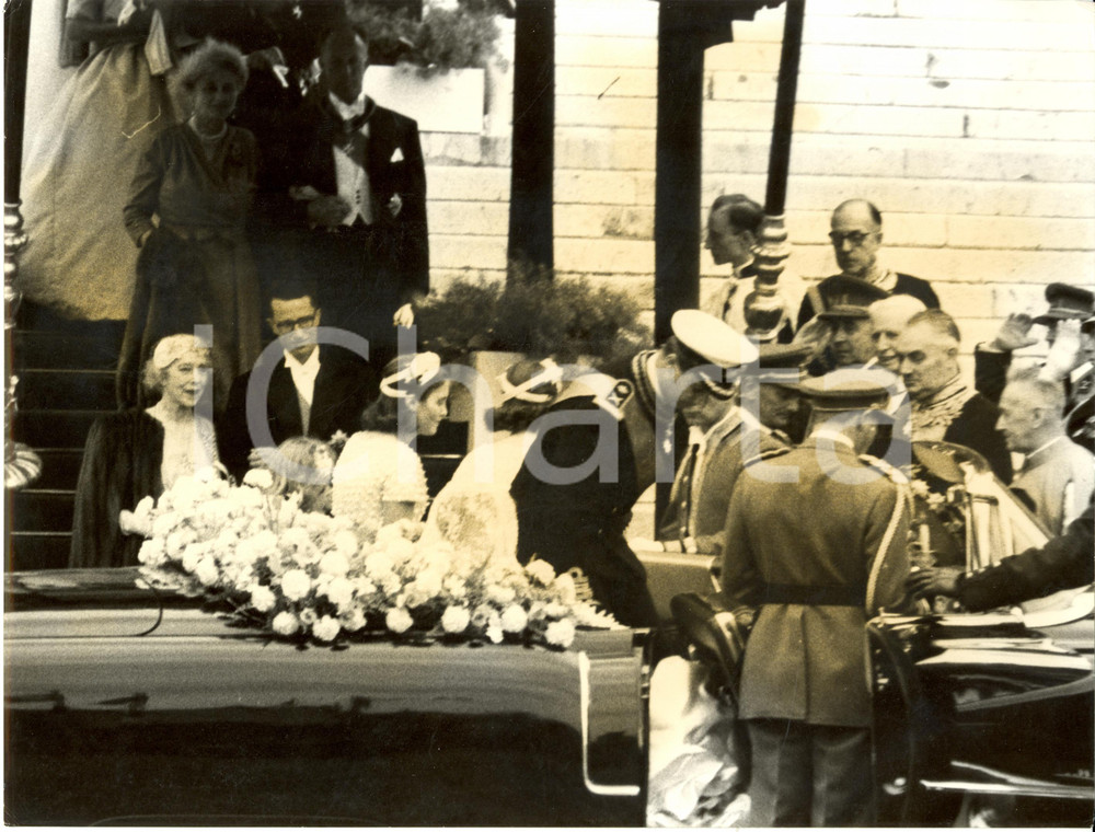 Fotografia d epoca originale 1959 BRUXELLES BE I reali al seguito degli sposi ALBERTO e PAOLA di LIEGI 1