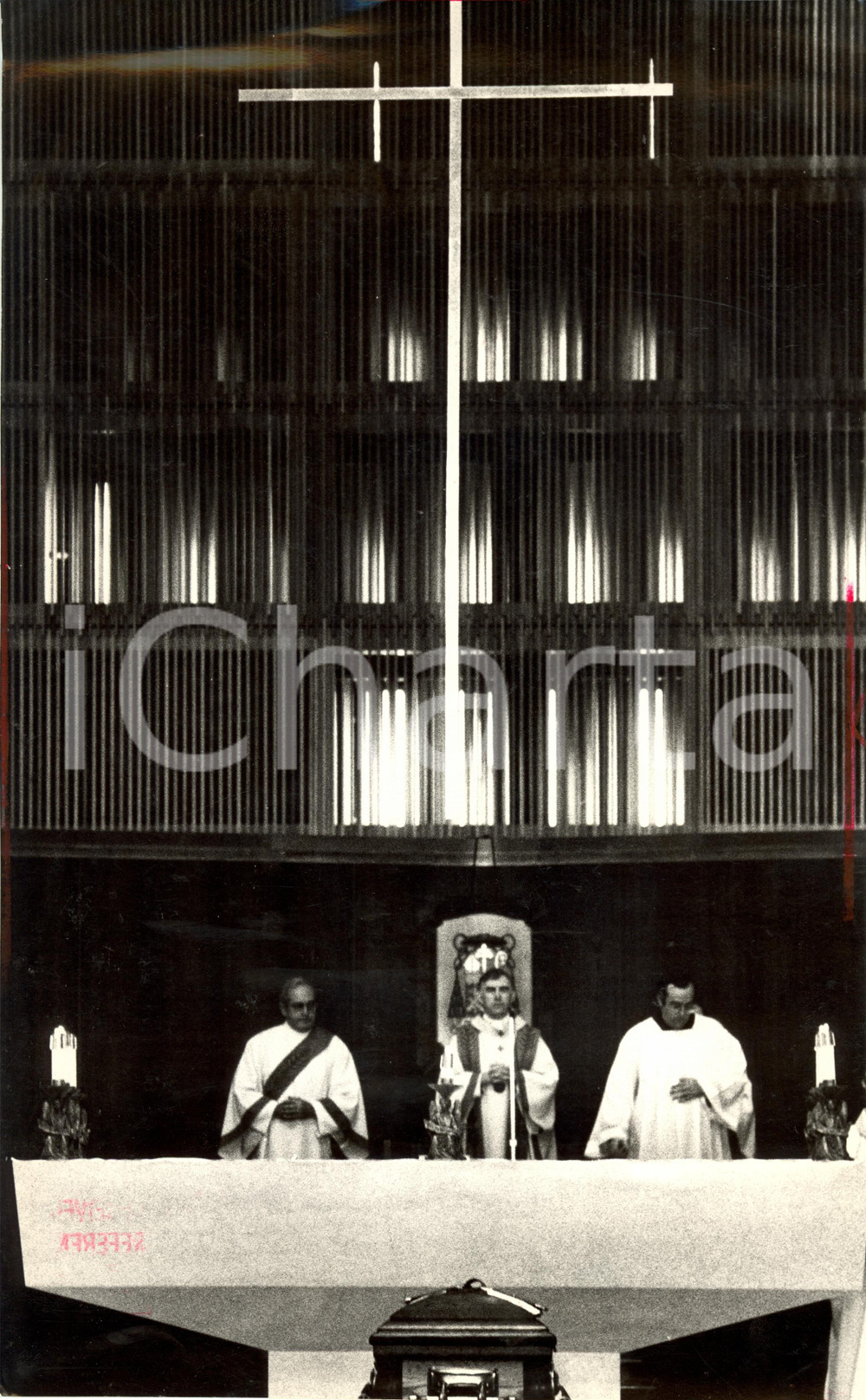 Fotografia d epoca originale 1983 SAN FRANCISCO CALIFORNIA Funerals archbishop Joseph Mc GUCKEN Photo 1