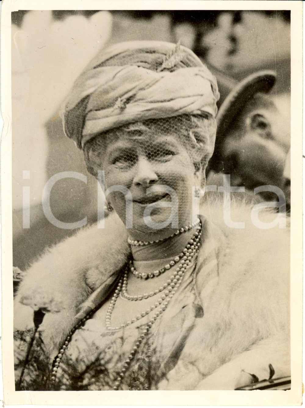 Fotografia d epoca originale 1938 PARIS F Queen Mary of Teck, George V s wife  Photograph 1