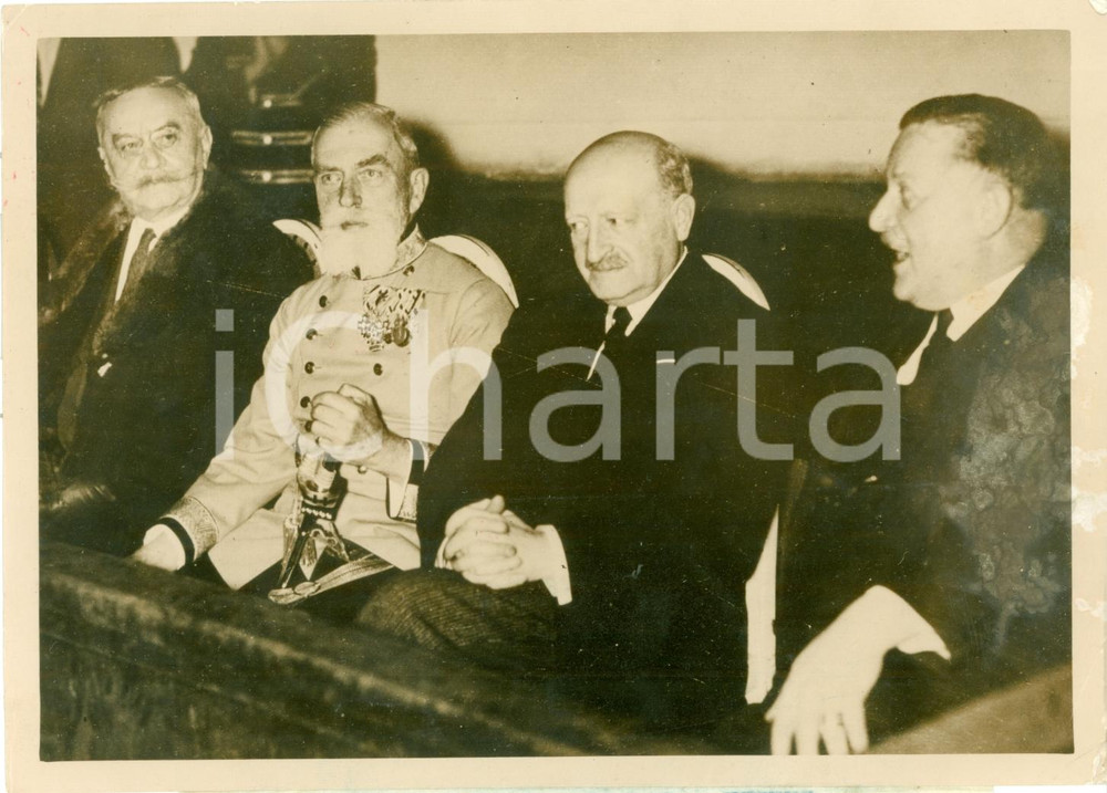 Fotografia d epoca originale 1937 WIEN AU Friedrich WIESNER Arciduca Salvatore riunione legittimista FOTO 1