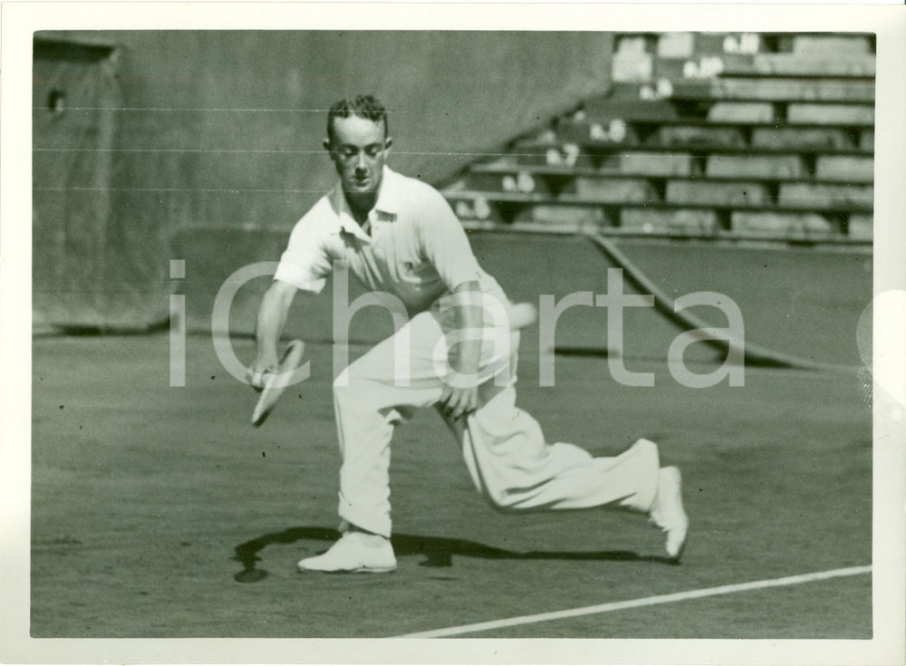 Fotografia d epoca originale 1933 PARIS Tennis Coppa DAVIS Adrian QUIST vs Ryosuke NUNOI Fotografia 1