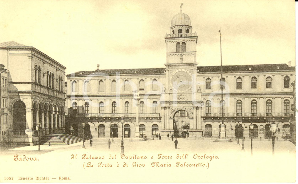 Cartolina originale da collezione 1900 ca PADOVA Palazzo del Capitano e torre dell orologio Cartolina FP NV 1