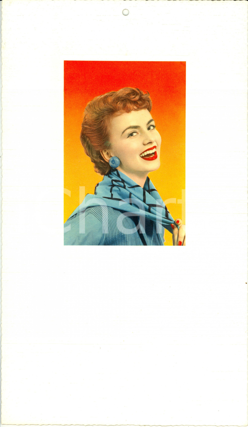 Oggetto da collezione cartaceo 1955 ca ITALIA MODERNARIATO Calendario perpetuo VINTAGE donna 1 1