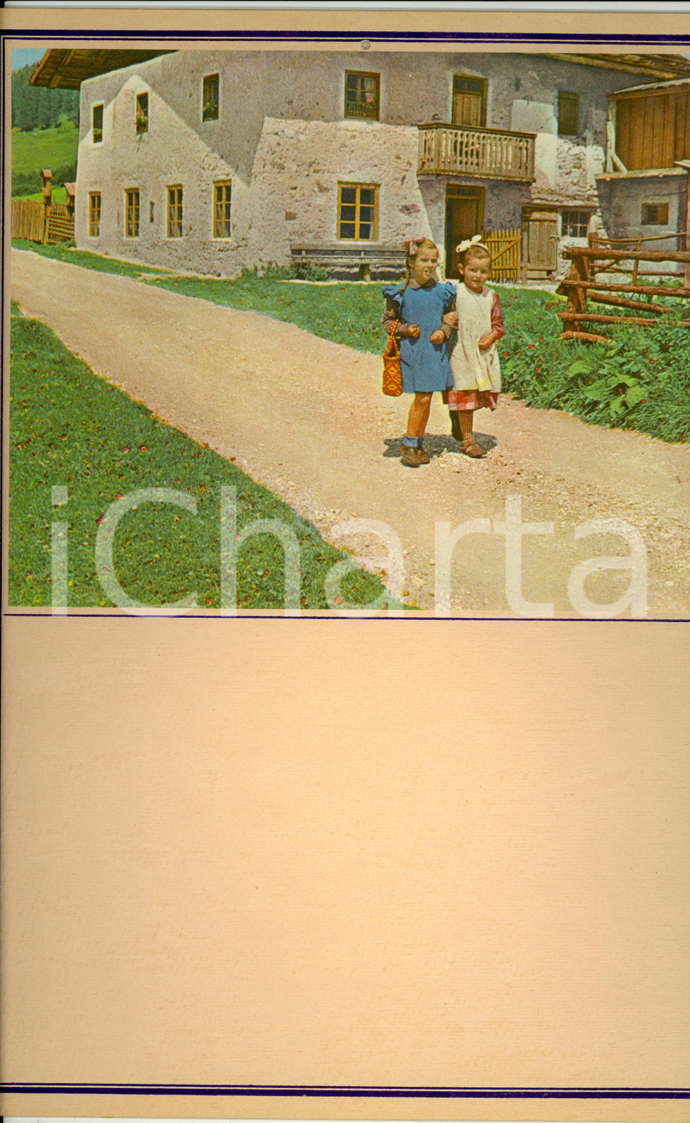 Oggetto da collezione cartaceo 1955 ca ITALIA MODERNARIATO Calendario perpetuo VINTAGE Bambine 25x35 cm 1 1