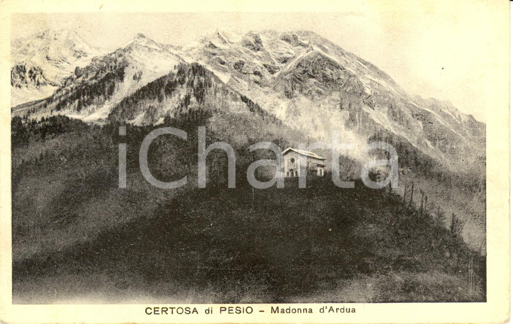 Cartolina originale da collezione 1930 ca CHIUSA DI PESIO CN Certosa MADONNA D ARDUA Cartolina FP NV 1