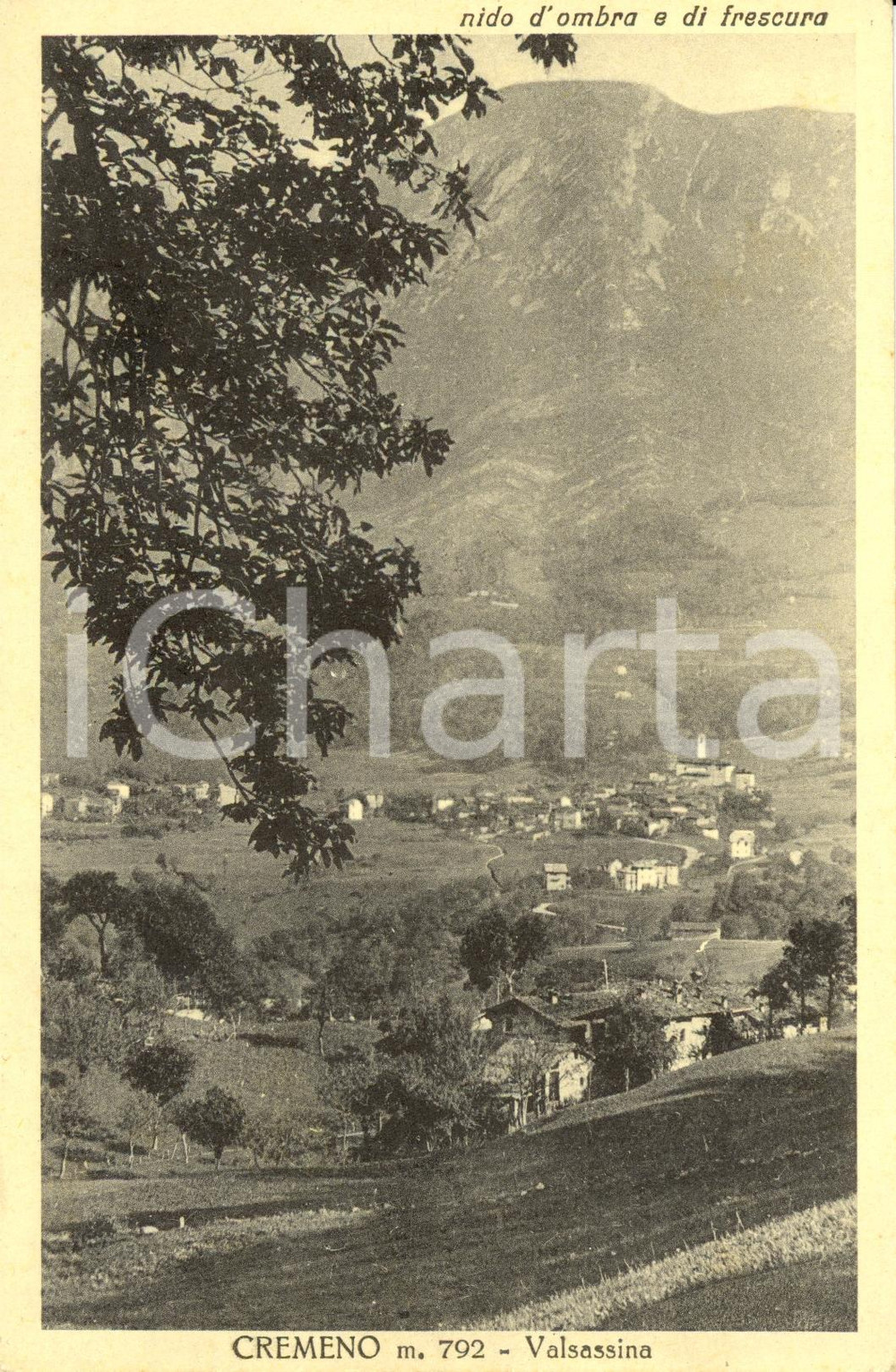 Cartolina originale da collezione 1930 ca VALSASSINA LC Scorcio di CREMENO Cartolina FP NV 1