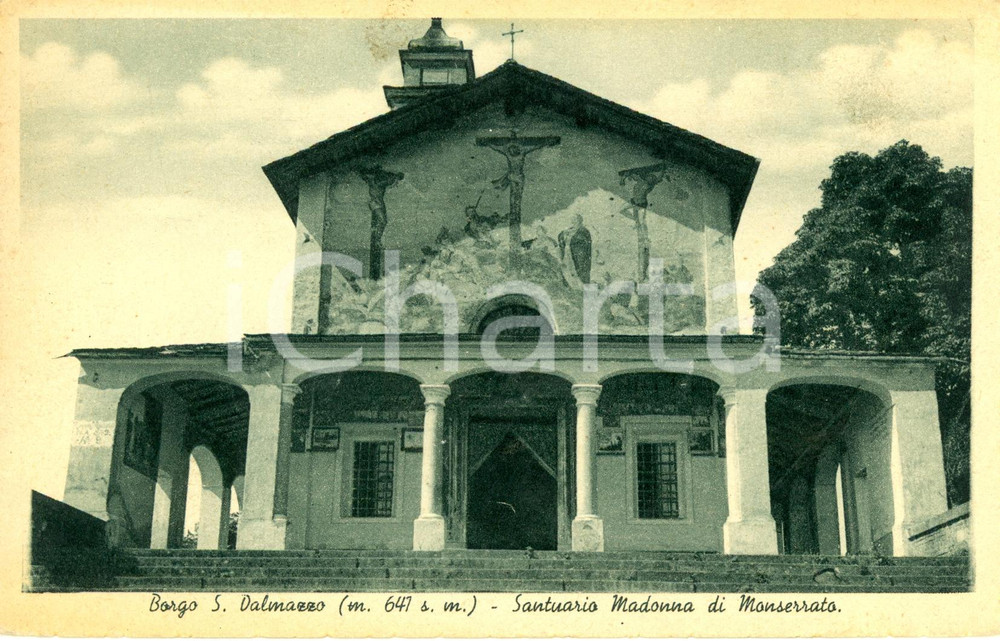 Cartolina originale da collezione 1930 ca BORGO SAN DALMAZZO CN Santuario MADONNA di MONSERRATO Cartolina FP NV 1