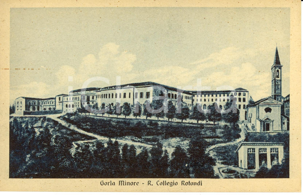 Cartolina originale da collezione 1930 ca GORLA MINORE VA Veduta collegio ROTONDI Cartolina FP NV 1