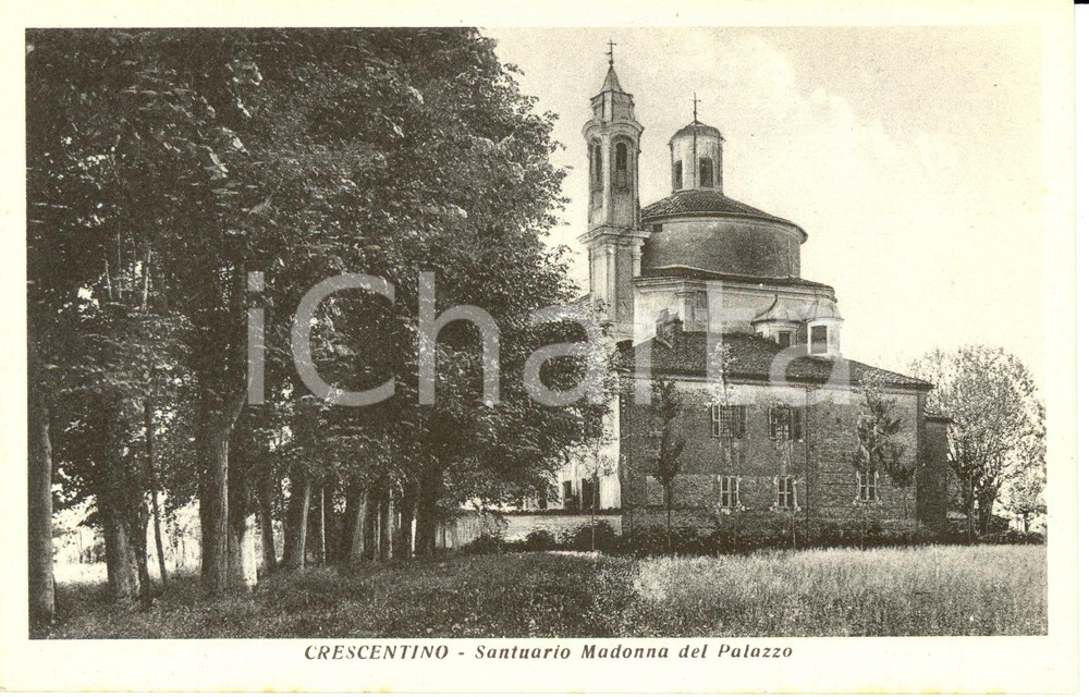 Cartolina originale da collezione 1940 ca CRESCENTINO VC Santuario della MADONNA DEL PALAZZO Cartolina FP NV 1