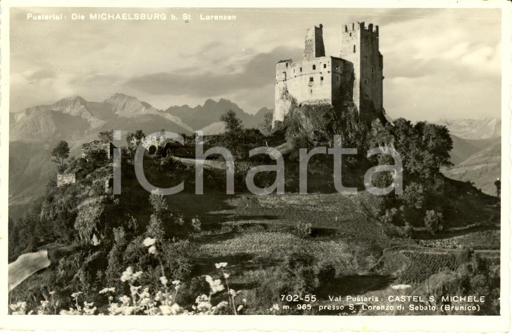 Cartolina originale da collezione 1940 ca SAN LORENZO DI SEBATO BZ Castel SAN MICHELE in Val PUSTERIA Cartolina 1