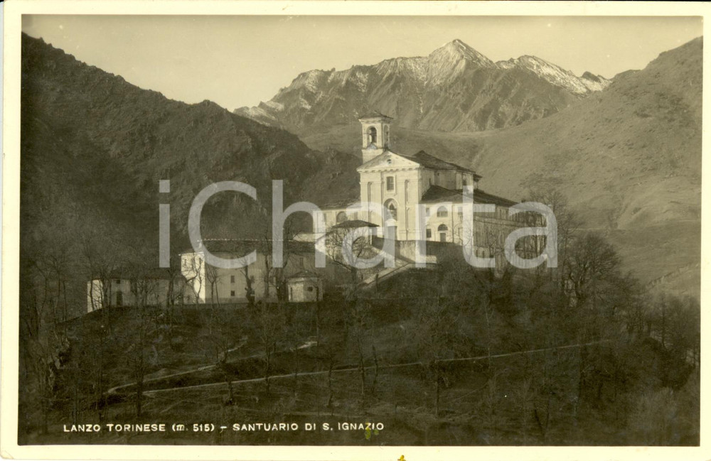Cartolina originale da collezione 1940 ca LANZO TORINESE TO Santuario SANT IGNAZIO con panorama Cartolina FP NV 1