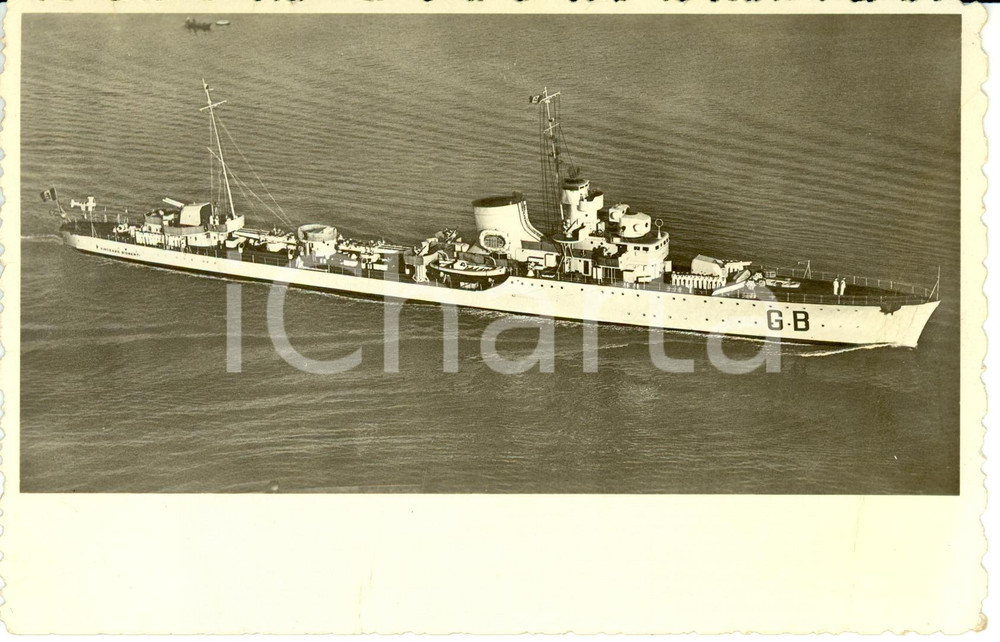 Cartolina originale da collezione 1950 ca MARINA MILITARE Regio Cacciatorpediniere GIOBERTI Cartolina FP NV 1
