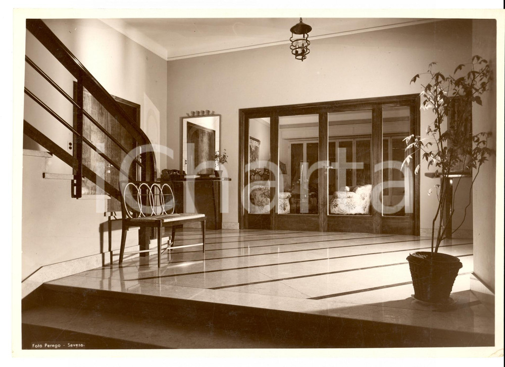 Fotografia d epoca originale 1950 SEVESO Mobili Fratelli BARNI Arredamento di ingresso Foto MODERNARIATO 1
