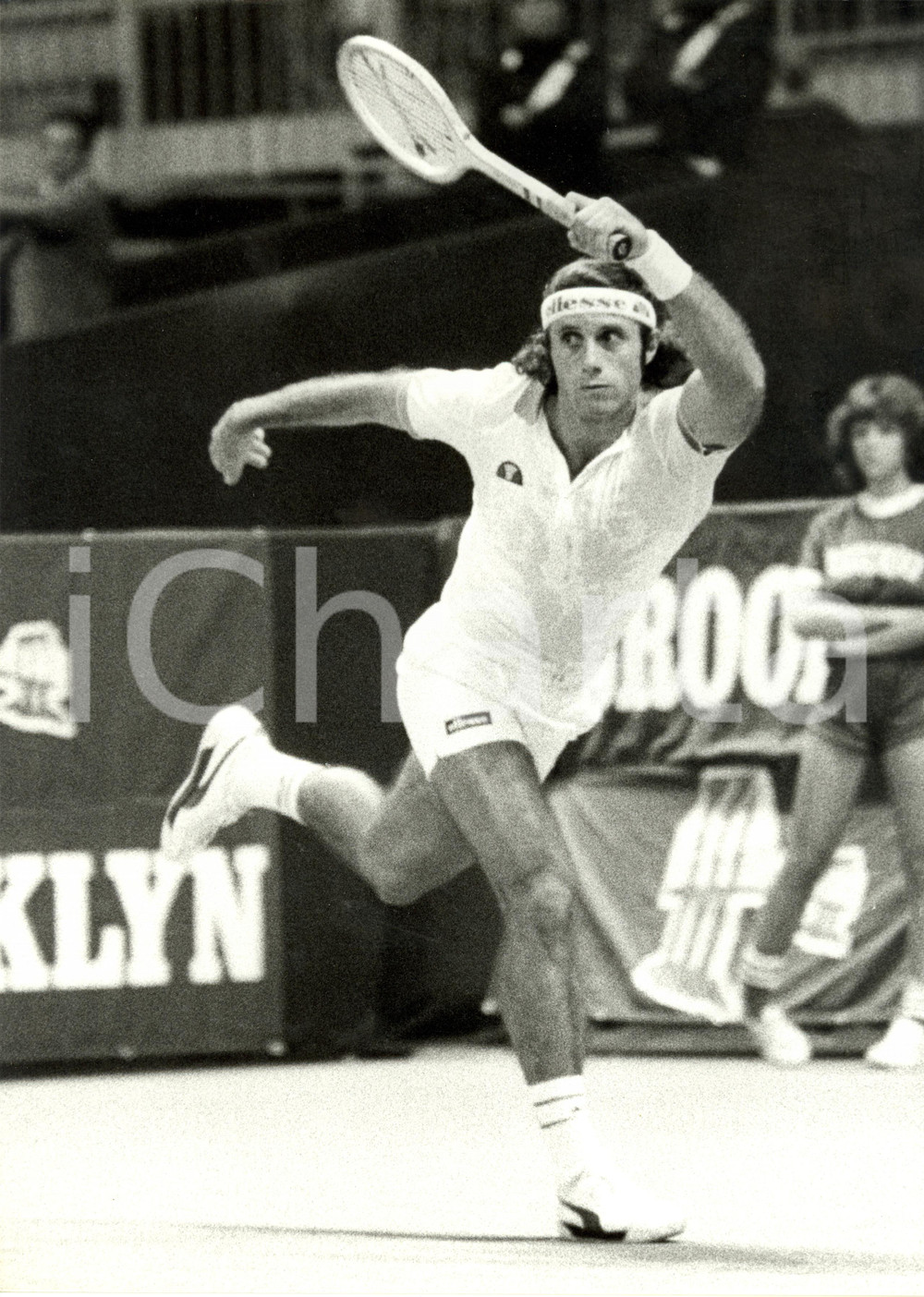 Fotografia d epoca originale 1979 MILANO Tennis BROOKLYN TOURNAMENT Guillermo VILAS match Foto 24x30 cm 1