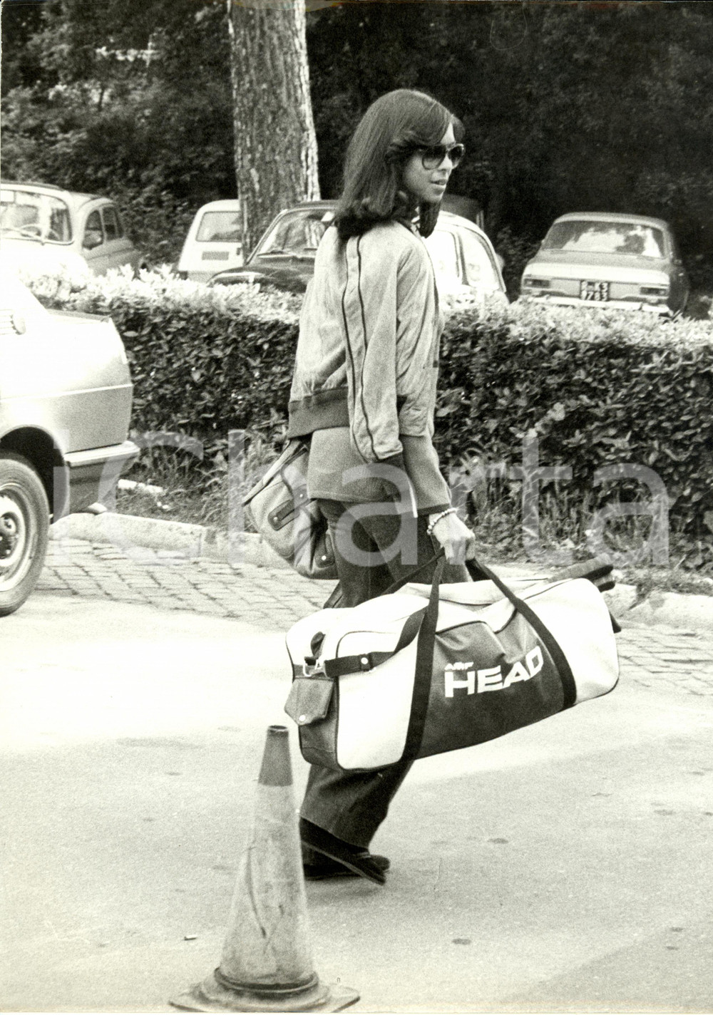 Fotografia d epoca originale 1975 ca MILANO Tennis Jeannie MOTOUSSAMY moglie di Arthur ASHE Foto 30x24 cm 1