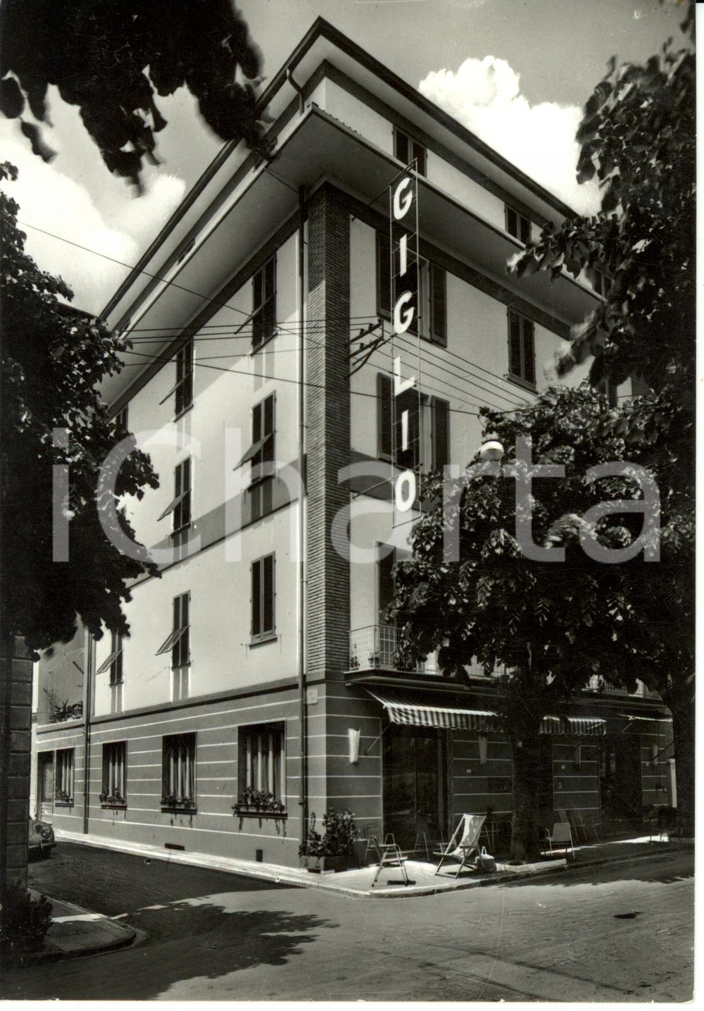 Cartolina originale da collezione 1966 MONTECATINI TERME PT Hotel Pensione GIGLIO Cartolina FG VG 1