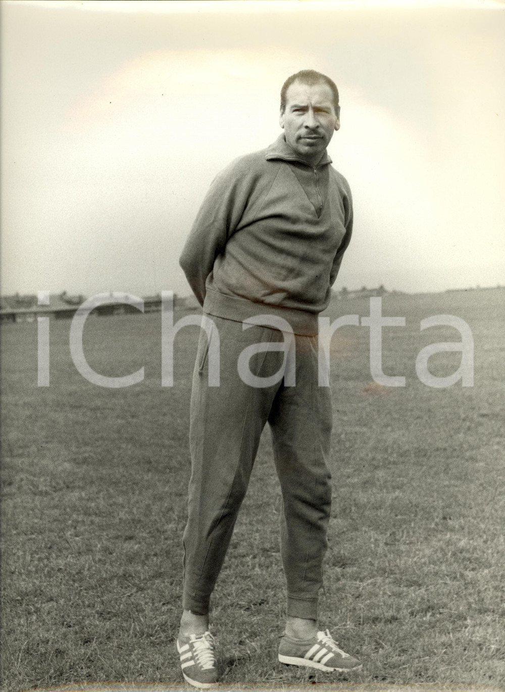 Fotografia d epoca originale 1966 INGHILTERRA Mondiali calcio Nazionale CILE allenatore Luis ALAMOS 24x30 cm 1