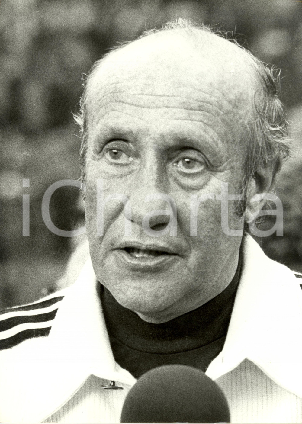 Fotografia d epoca originale 1978 ARGENTINA Mondiali CALCIO Helmut SCHON allenatore GERMANIA Foto 23x30 cm 1