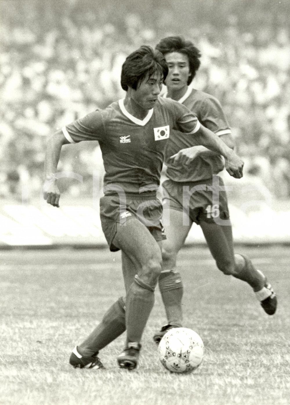 Fotografia d epoca originale 1986 MESSICO Mondiali CALCIO Park KYUNGHOON COREA SUD Fotografia 24 x 30 cm 1