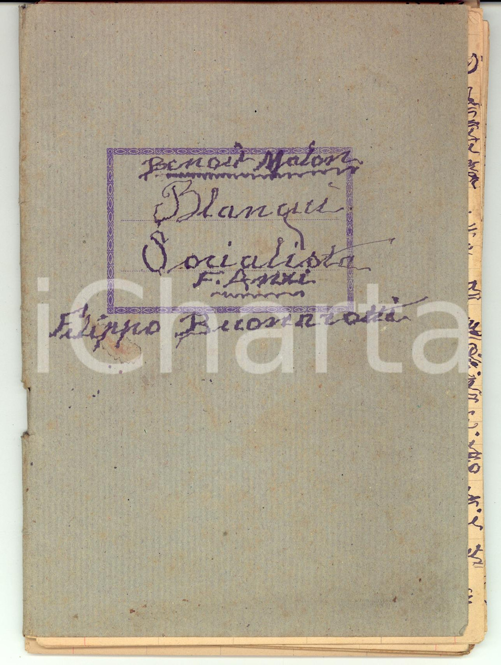 Manoscritto, lettera originale 1937 MILANO Felice ANZI Rivoluzionari socialisti AUTOGRAFO INEDITO 44 pp 1