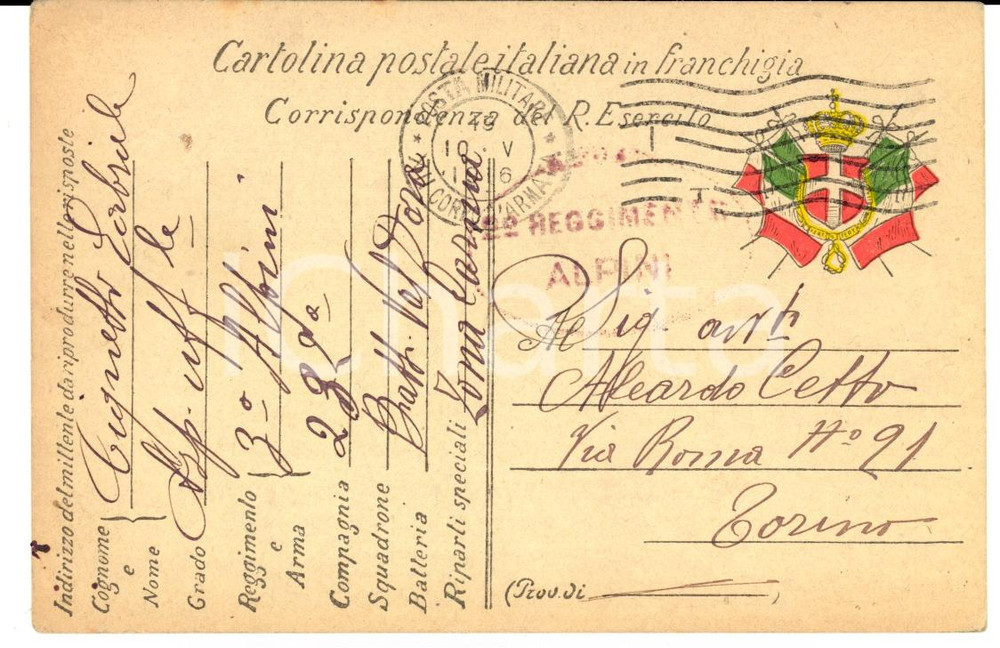 Documento originale, autentico 1916 3Â° ALPINI WW1 Battaglione VAL DORA Gabriele CIGNETTI Medaglia di bronzo 1
