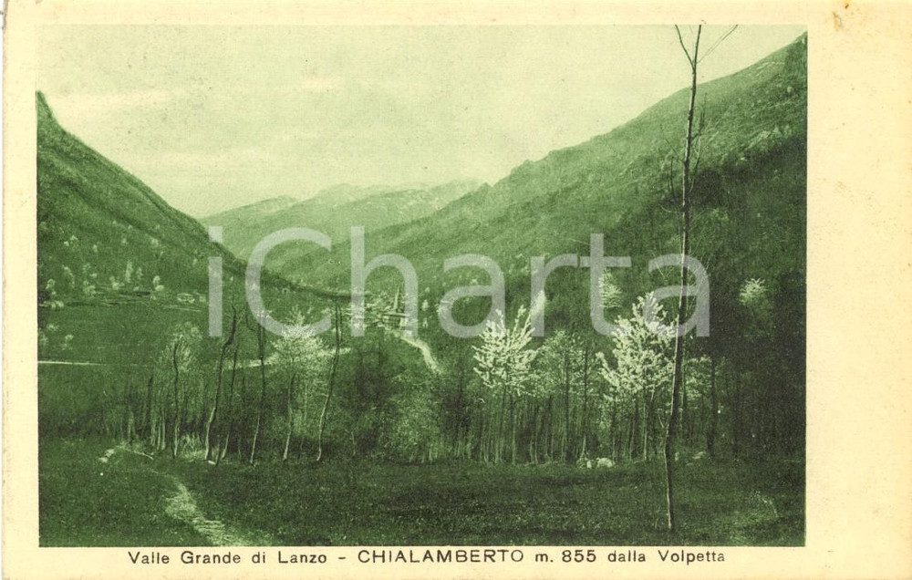 Cartolina originale da collezione 1930 ca CHIALAMBERTO TO VAL GRANDE DI LANZO Panorama dalla VOLPETTA FP NV 1