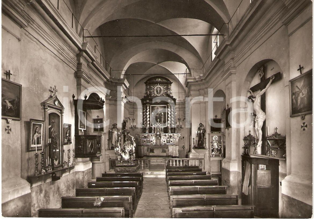 Cartolina originale da collezione 1956 VIU  TO Frazione COL SAN GIOVANNI Chiesa parrocchiale Cartolina FG VG 1