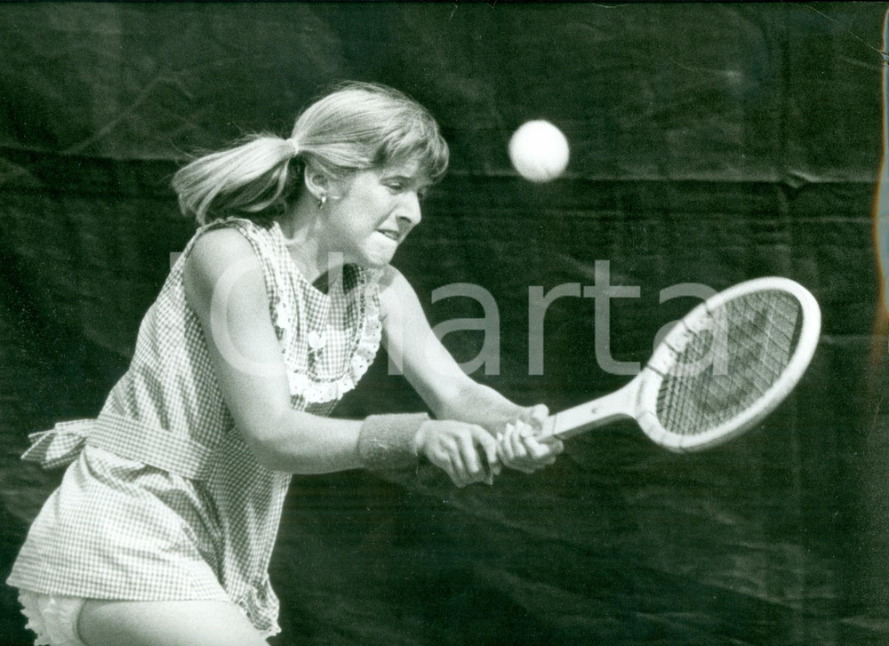 Fotografia d epoca originale 1980 ca TENNIS Campionessa Tracy AUSTIN durante un set Fotografia 1