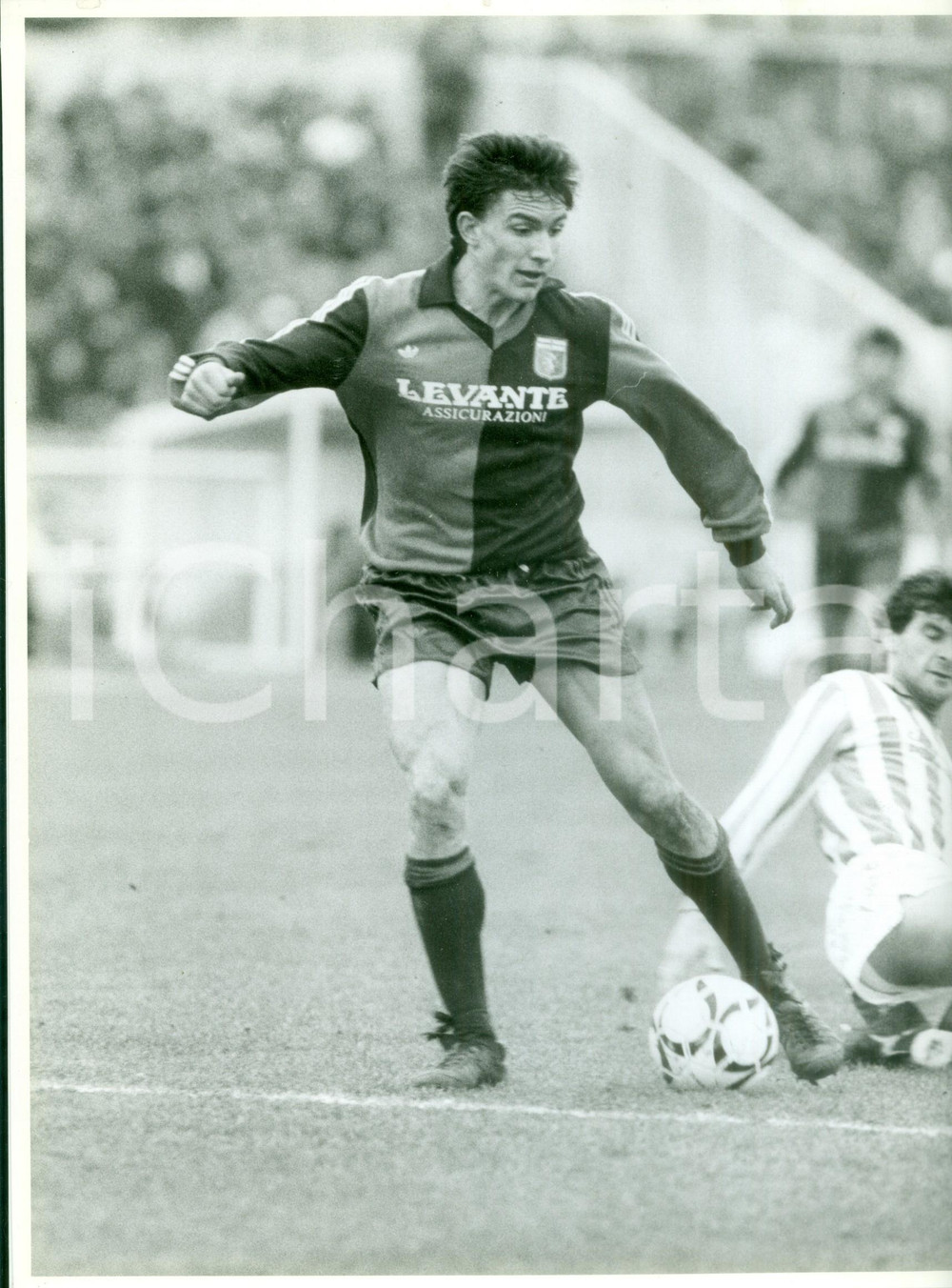 Fotografia d epoca originale 1986 GENOA CALCIO Calciatore Stefano ERANIO durante un azione Fotografia 1