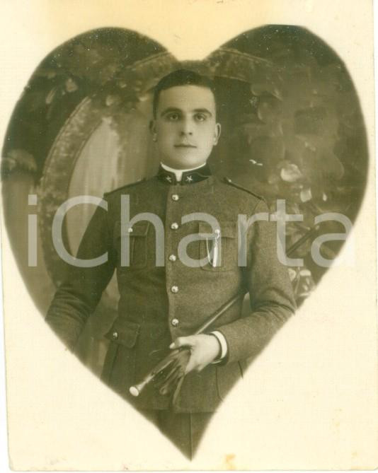 Fotografia d epoca originale 1918 TORINO WW1 Soldato di fanteria all amata Giovanna Fotografia a cuore 1
