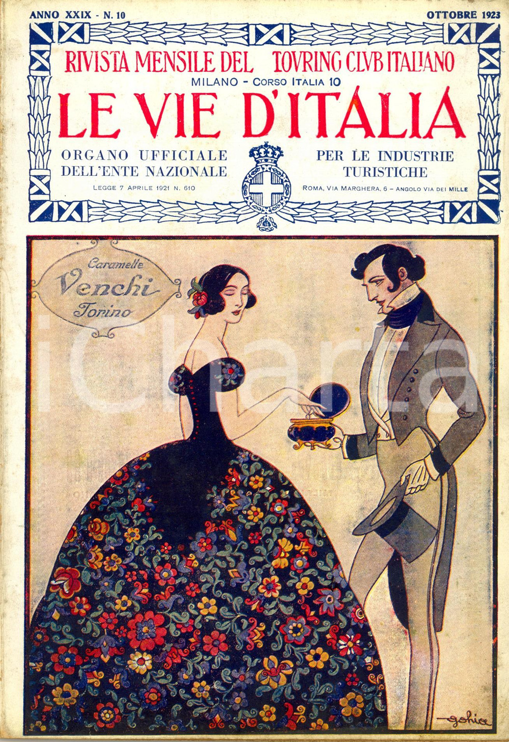 Giornale, rivista storica 1923 LE VIE D ITALIA TCI Giuseppe Girolamo DE LA LANDE Anno XXIX nÂ° 10 VENCHI 1