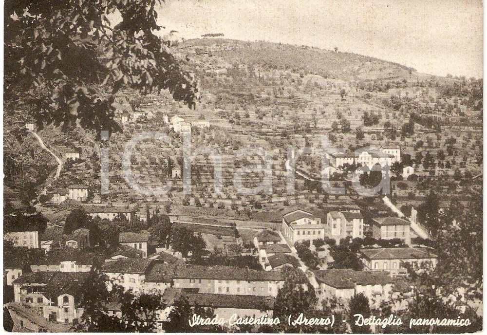 Cartolina originale da collezione 1957 CASTEL SAN NICCOLO  AR Frazione STRADA IN CASENTINO Panorama Cartolina 1